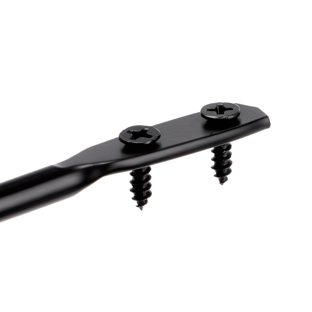 Black Metal Curtain Holdback with Screws, Wall-Mounted Tie Back Hooks for Curtains Drapes, Durable Loop Holder for Light