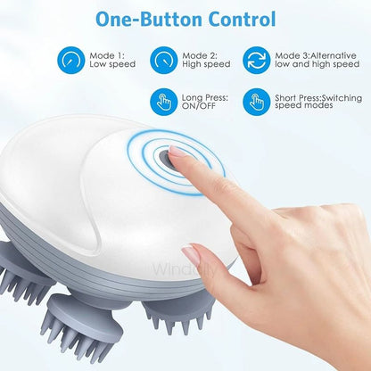 Rechargeable Handheld Massager For Scalp Neck Shoulder Body And Pet Use 4