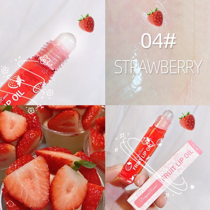 Roll On Lip Oil Nourishing Lip Balm Liquid for Smooth Soft Lips, Moisturizing & Hydrating Lip Gloss, Long Lasting Shine