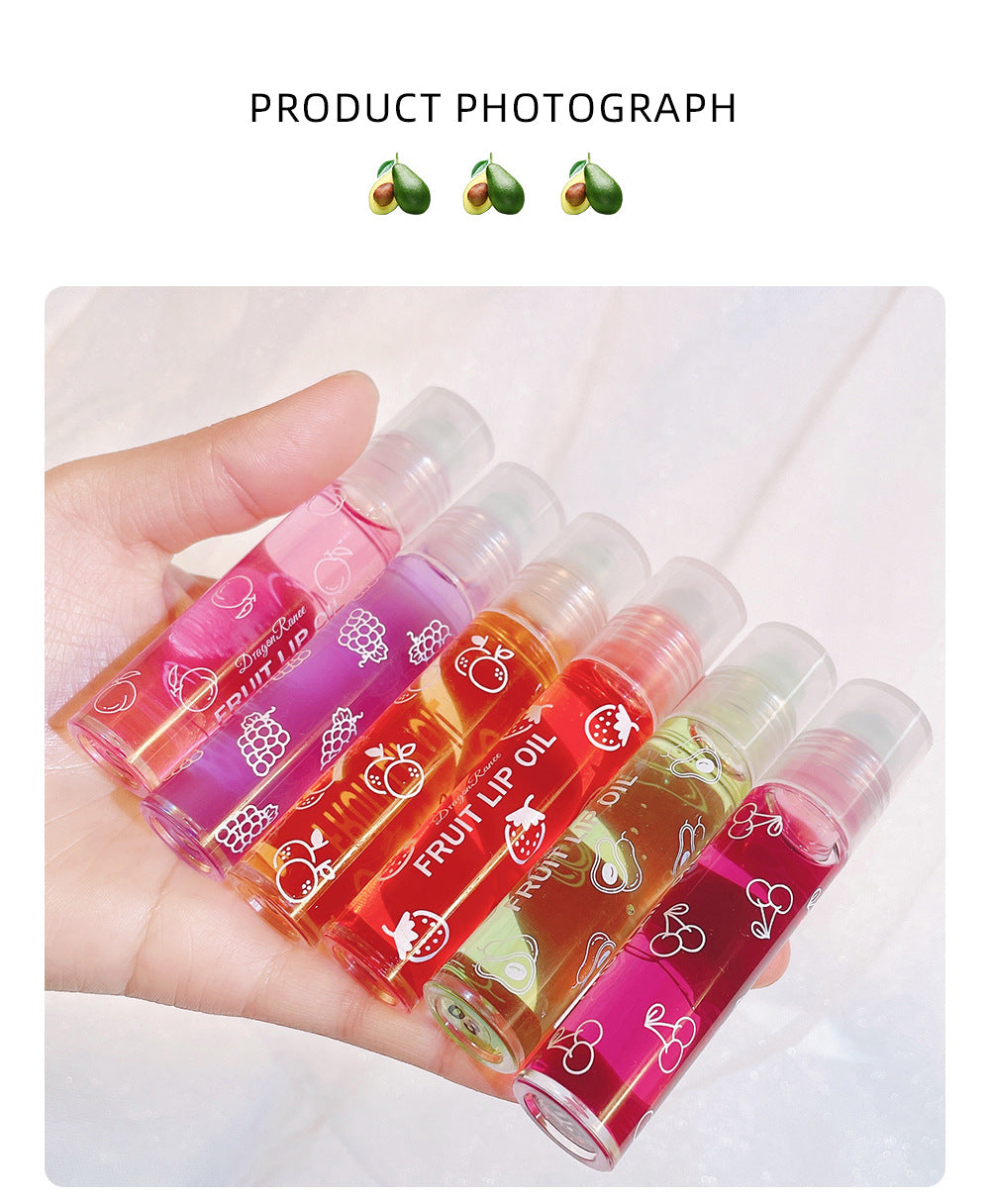 Roll On Lip Oil Nourishing Lip Balm Liquid for Smooth Soft Lips, Moisturizing & Hydrating Lip Gloss, Long Lasting Shine