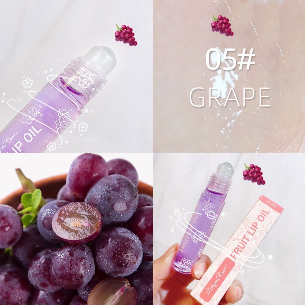 Roll On Lip Oil Nourishing Lip Balm Liquid for Smooth Soft Lips, Moisturizing & Hydrating Lip Gloss, Long Lasting Shine
