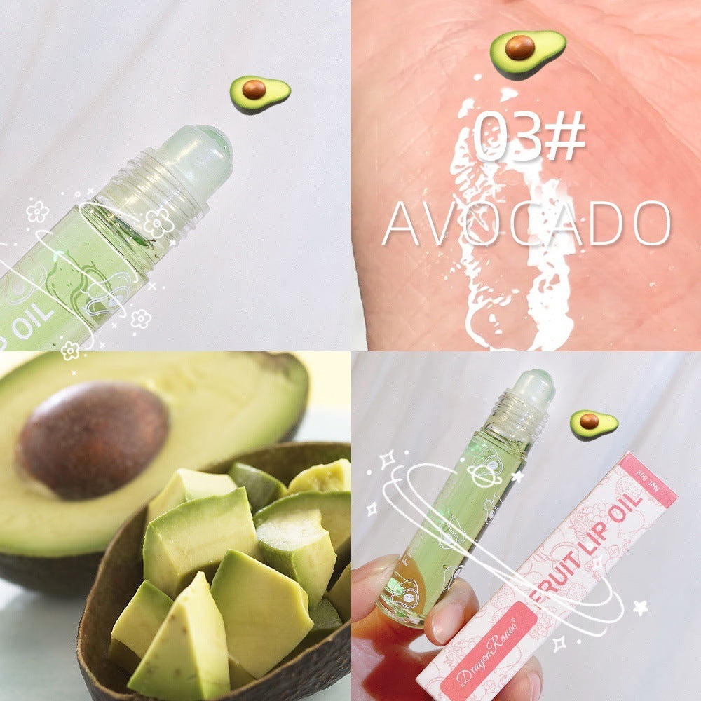 Roll On Lip Oil Nourishing Lip Balm Liquid for Smooth Soft Lips, Moisturizing & Hydrating Lip Gloss, Long Lasting Shine