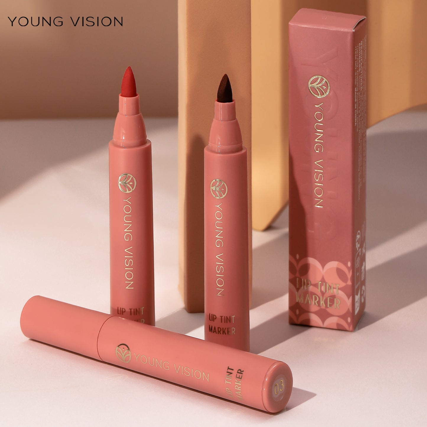 Lip Tint Pen, Matte Water Lipstick, Non Stick Cup Formula, Long Lasting Wear, Smooth Lip Liner and Lip Stain Combo