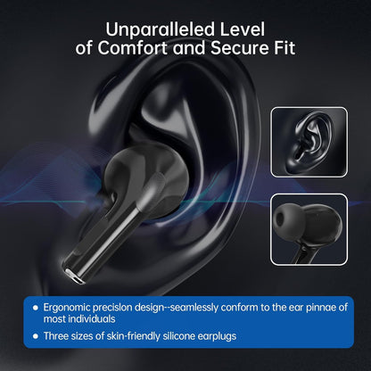 AI Translator Earbuds 144 Languages, Offline Hebrew Translation Device, Real-Time Earphones for Travel and Learning