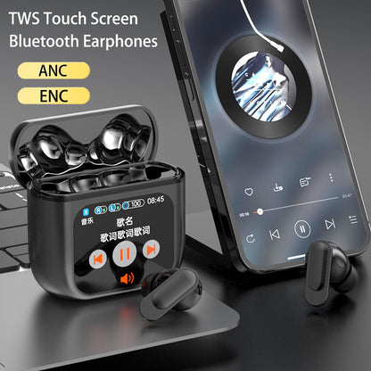 Bluetooth 5.3 TWS Wireless Earphone, Touch Control ANC Headset, ENC Call Earbud, Long Battery HiFi Audio
