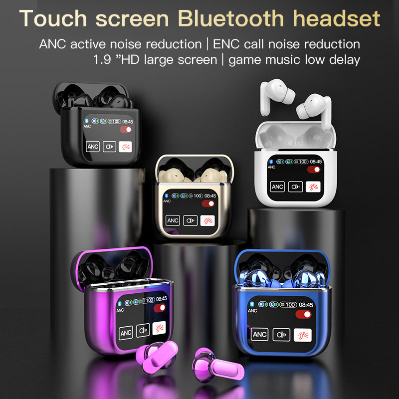 Bluetooth 5.3 TWS Wireless Earphone, Touch Control ANC Headset, ENC Call Earbud, Long Battery HiFi Audio