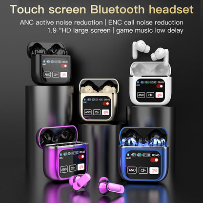 Bluetooth 5.3 TWS Wireless Earphone, Touch Control ANC Headset, ENC Call Earbud, Long Battery HiFi Audio