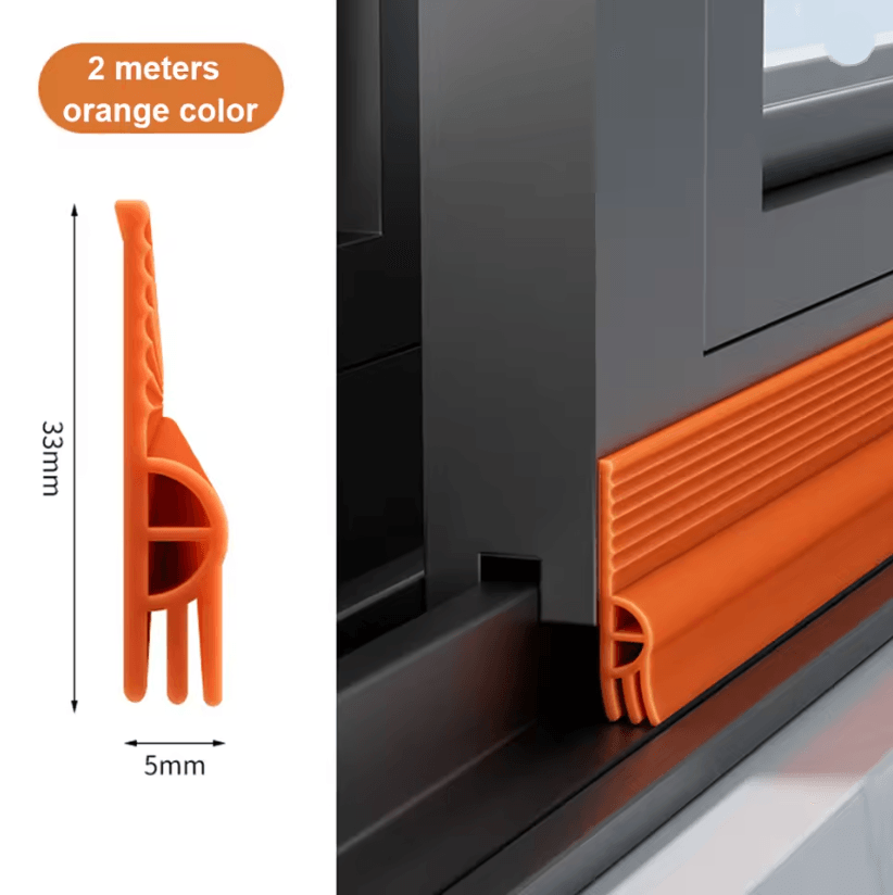 TPE Sliding Window Seal Strip Self Adhesive Triple Sound Insulation Windproof Weatherstrip Tape 3