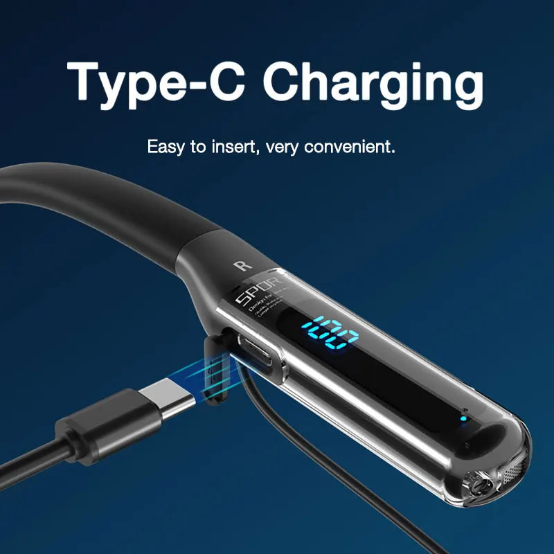 Bluetooth Wireless Headphones 80 Hours, Neckband Earphones with Microphone, Bluetooth 5.3 Bass Stereo Sound