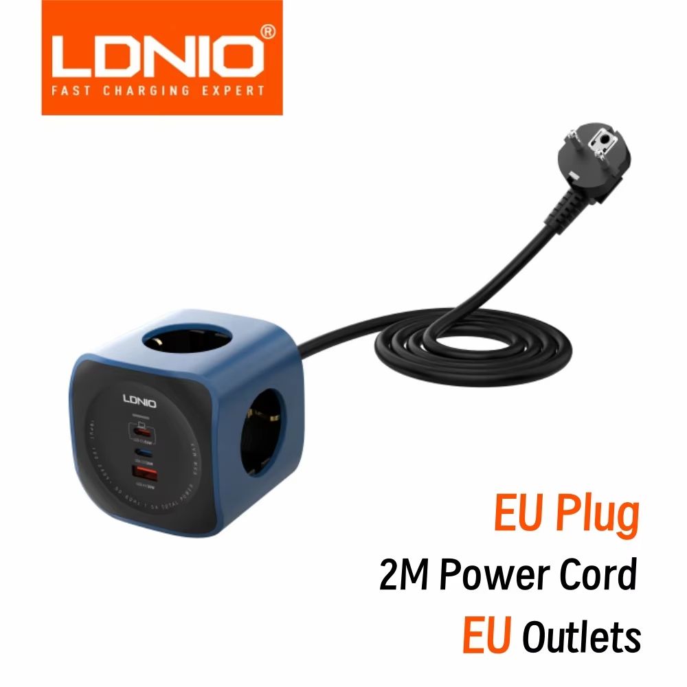 LDNIO 65W Cube Power Strip With USB Charging Station  2M Surge Protector Extension Cord For Home  O 9