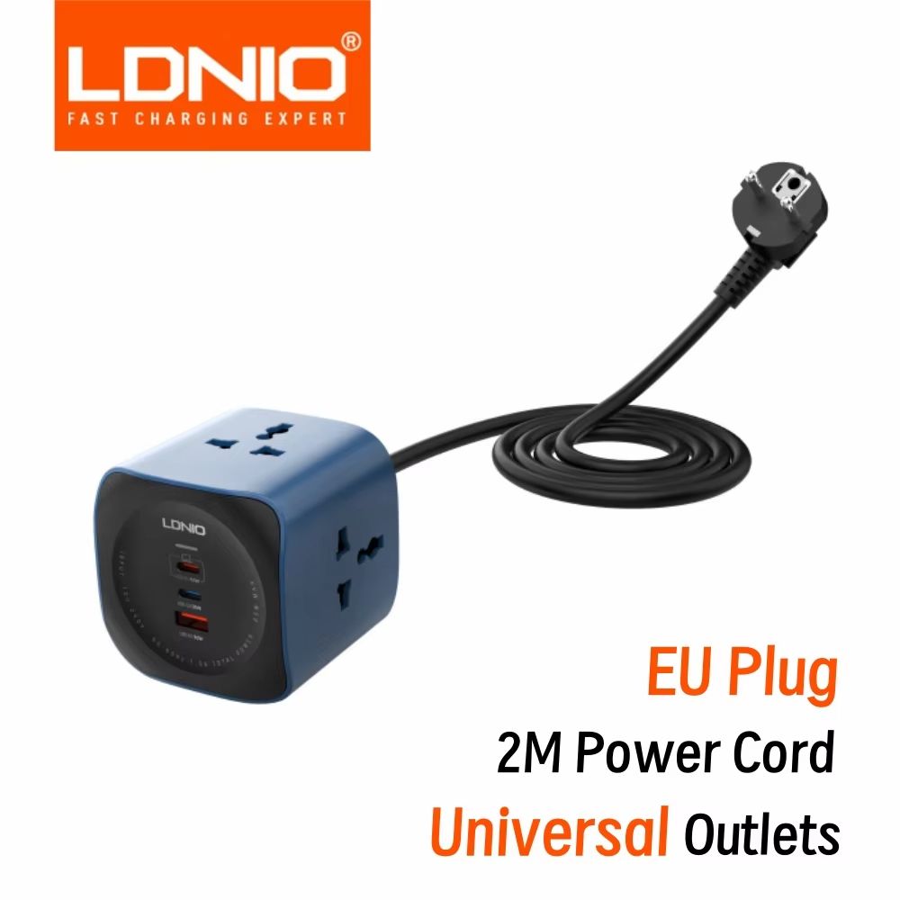 LDNIO 65W Cube Power Strip With USB Charging Station  2M Surge Protector Extension Cord For Home  O 8
