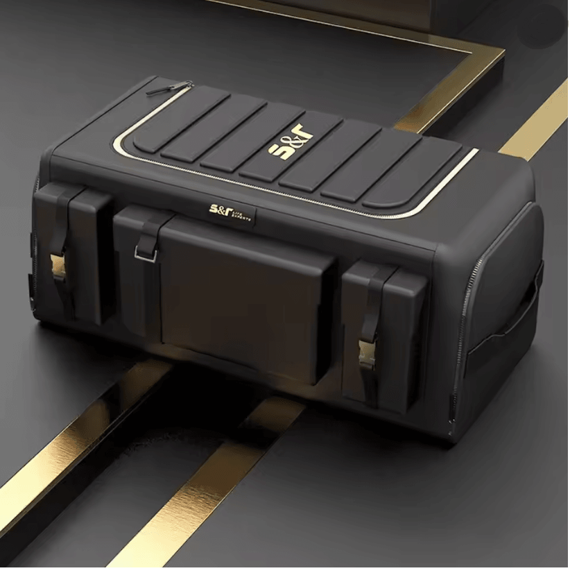 Large 70L Foldable Car Trunk Storage Box With Lid And Divider 1
