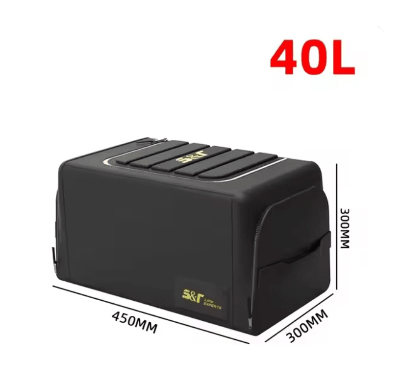 Large 70L Foldable Car Trunk Storage Box With Lid And Divider 3