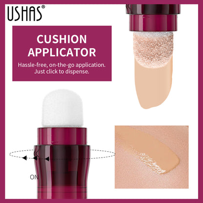 Sponge Tip Foundation, Waterproof Holding Concealer No Makeup, Long Lasting Flawless Coverage, Easy Blend Tool, Portable