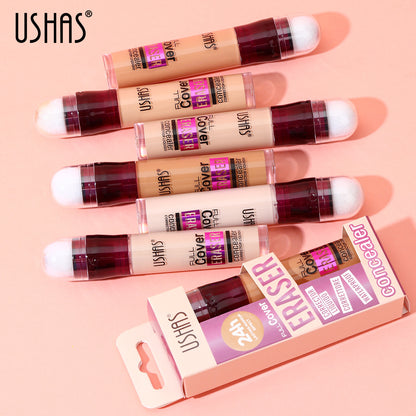 Sponge Tip Foundation, Waterproof Holding Concealer No Makeup, Long Lasting Flawless Coverage, Easy Blend Tool, Portable
