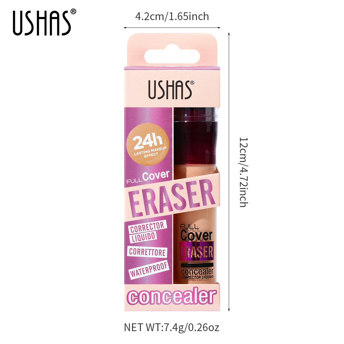 Sponge Tip Foundation, Waterproof Holding Concealer No Makeup, Long Lasting Flawless Coverage, Easy Blend Tool, Portable