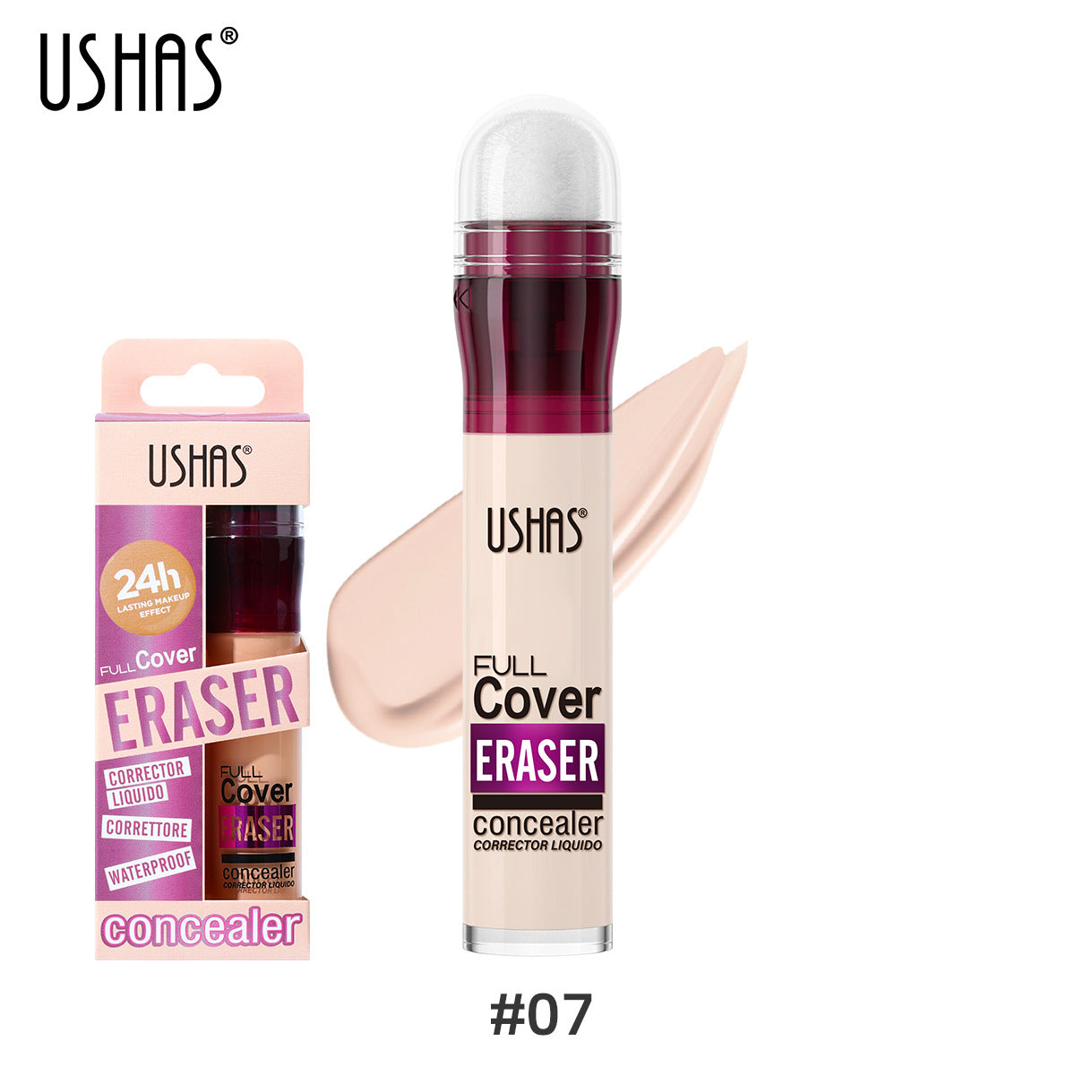 Sponge Tip Foundation, Waterproof Holding Concealer No Makeup, Long Lasting Flawless Coverage, Easy Blend Tool, Portable