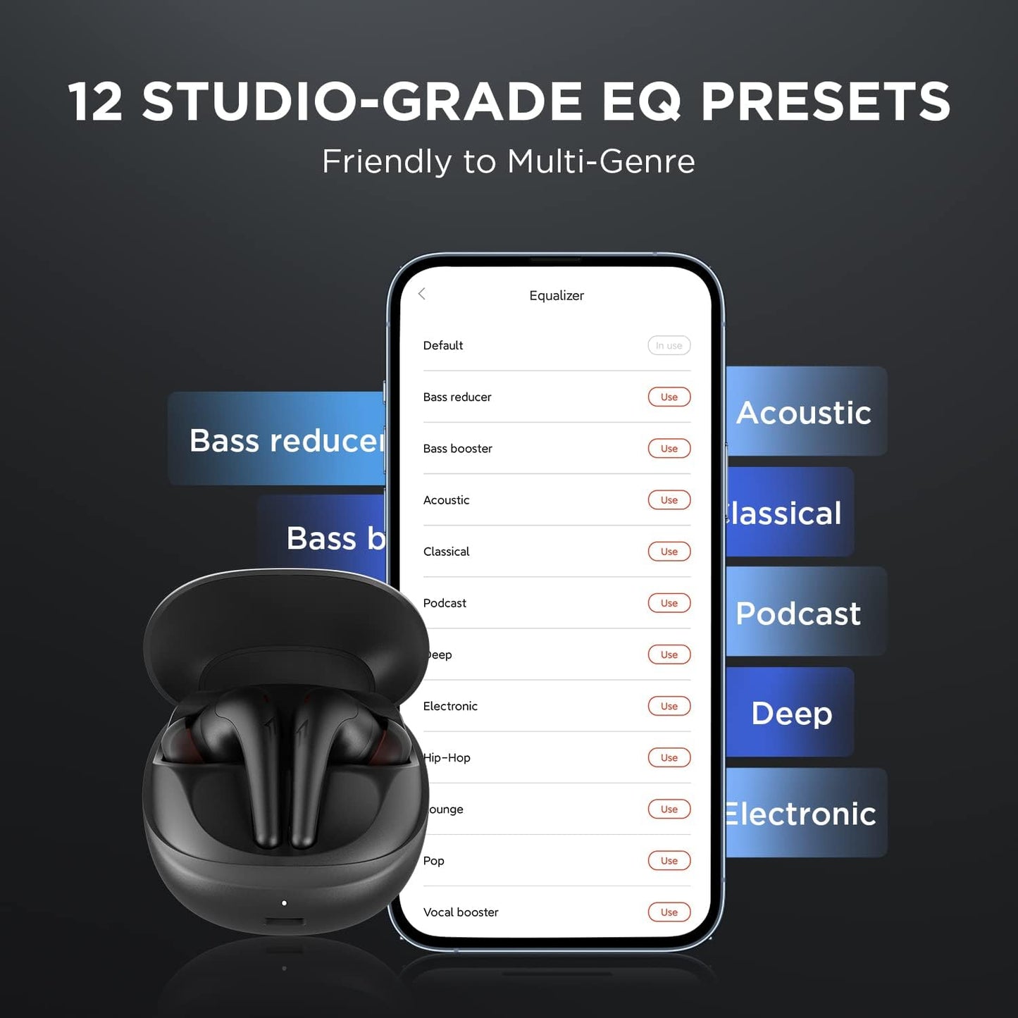 1MORE Aero Ear Buds with ANC, Bluetooth 5.2, Wireless Charging, 28h Battery, Clear Calls, Flash Sale Headset