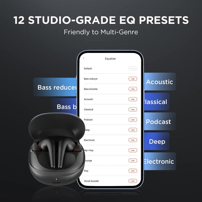 1MORE Aero Ear Buds with ANC, Bluetooth 5.2, Wireless Charging, 28h Battery, Clear Calls, Flash Sale Headset