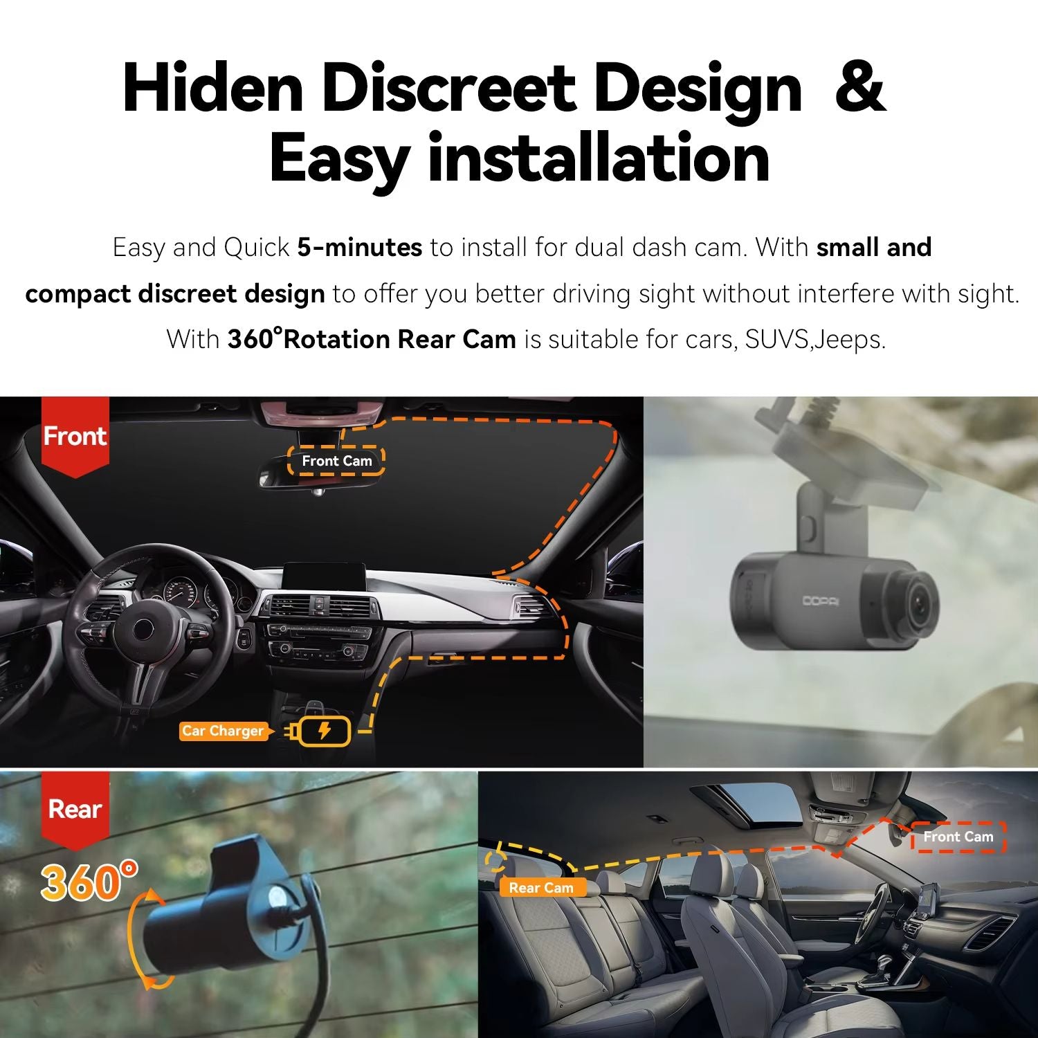 DDPAI Mola N3 Pro 25K Smart Dash Cam With WiFi  Car DVR With Night Vision  GPSReady Recording 5