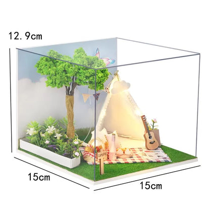 DIY Wooden Mini Dollhouse Kit  3D Puzzle Toy With Furniture For Adults  Kids Room Decor 11