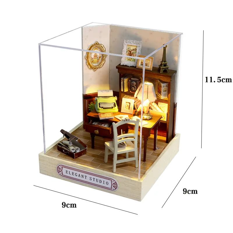 DIY Wooden Mini Dollhouse Kit  3D Puzzle Toy With Furniture For Adults  Kids Room Decor 13