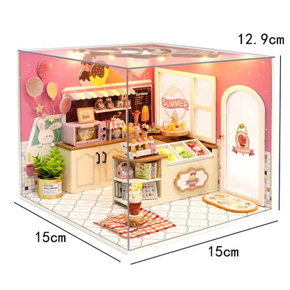 DIY Wooden Mini Dollhouse Kit  3D Puzzle Toy With Furniture For Adults  Kids Room Decor 8