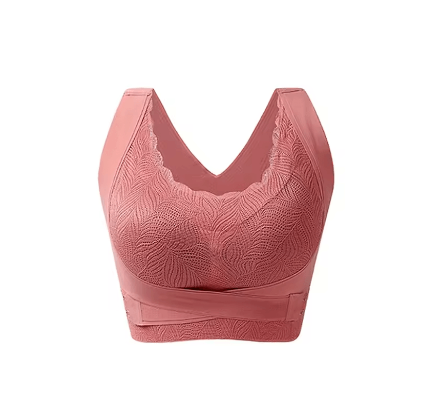 FallSweet Wireless Seamless Push Up Bralette For Women Cross Back Comfort Bra 2