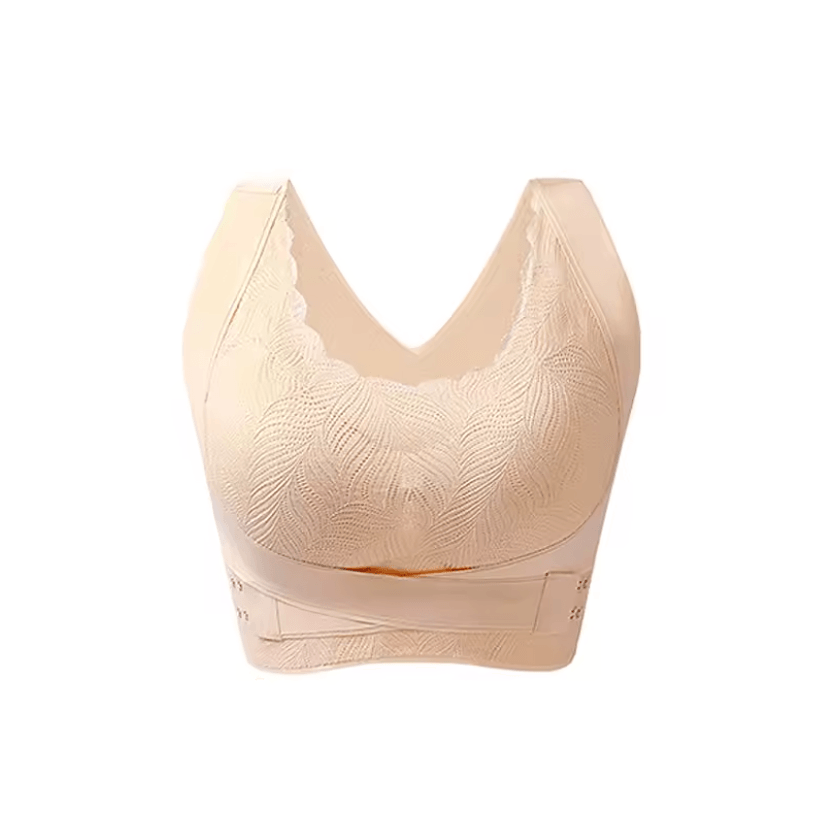 FallSweet Wireless Seamless Push Up Bralette For Women Cross Back Comfort Bra 3