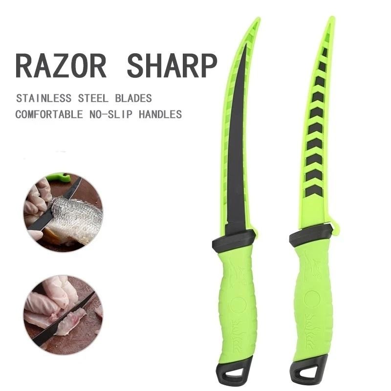 Stainless Steel Fishing Fillet Knife With Sheath For Boning Slicing And Sashimi 1