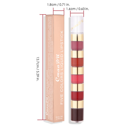 Matte Long-Lasting Waterproof Lipstick, Portable Mini Liquid Lipstick for Easy Carrying