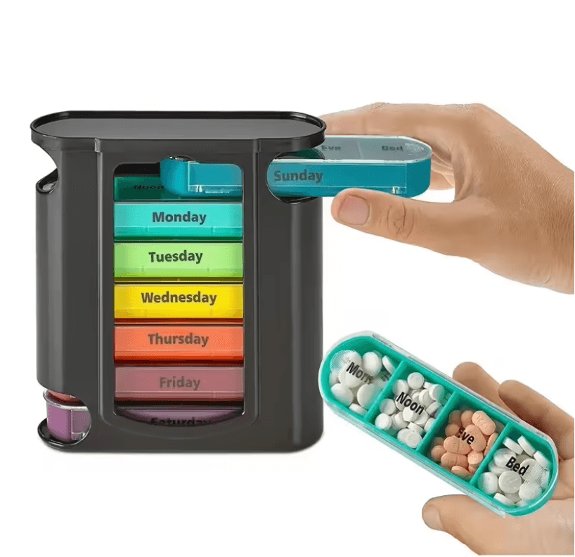 Weekly 7Day 28 Grid Pill Organizer For Medicine And Travel 1