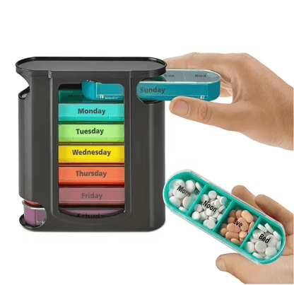 Weekly 7Day 28 Grid Pill Organizer For Medicine And Travel 1