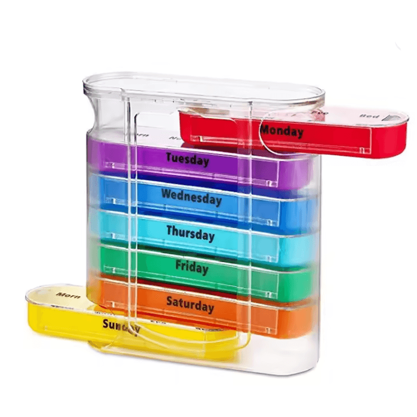 Weekly 7Day 28 Grid Pill Organizer For Medicine And Travel 4