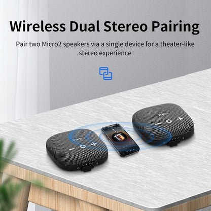 Tribit StormBox Micro 2 Portable Bluetooth Speaker, Deep Bass, 90dB Loud Sound, Waterproof IP67, Strap for Travel