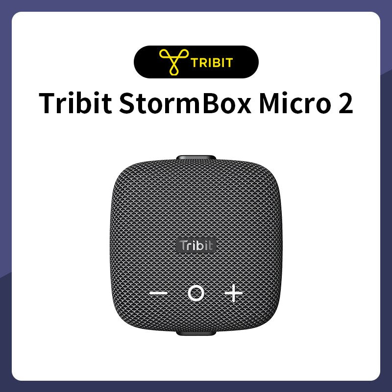 Tribit StormBox Micro 2 Portable Bluetooth Speaker, Deep Bass, 90dB Loud Sound, Waterproof IP67, Strap for Travel