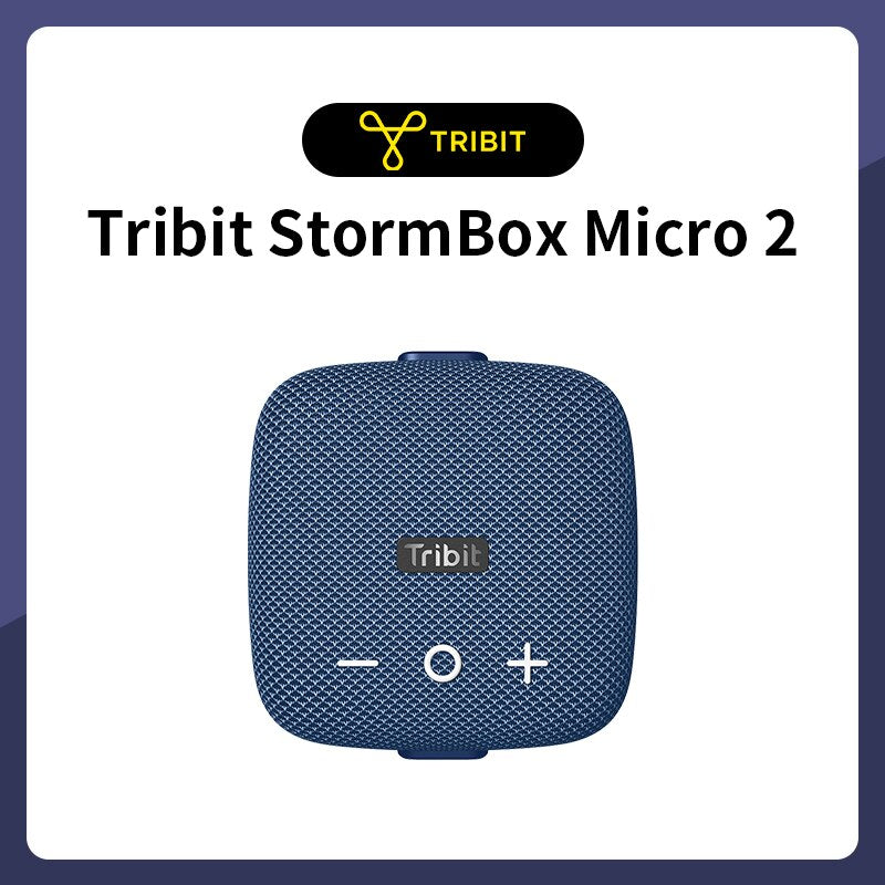 Tribit StormBox Micro 2 Portable Bluetooth Speaker, Deep Bass, 90dB Loud Sound, Waterproof IP67, Strap for Travel