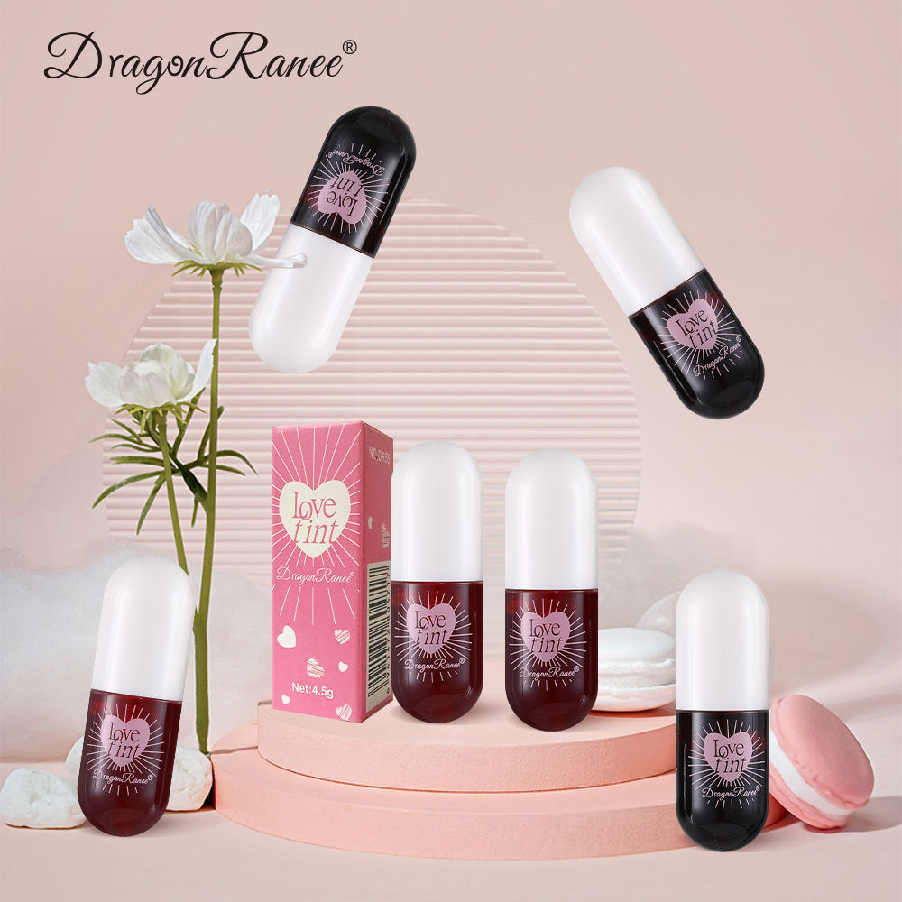 Lip Dye Liquid Lip Glaze, Cute Waterproof Lip Tint, Non-Stick Liquid Lipstick, Long-Lasting Color, Smudge-Proof