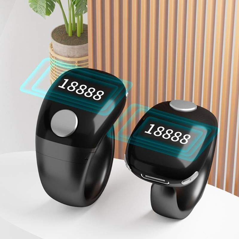 Smart Ring Point Marker Finger Counter, LCD Electronic Tally Counter for Sewing, Mini Stitch Row Counter Knitting Tool