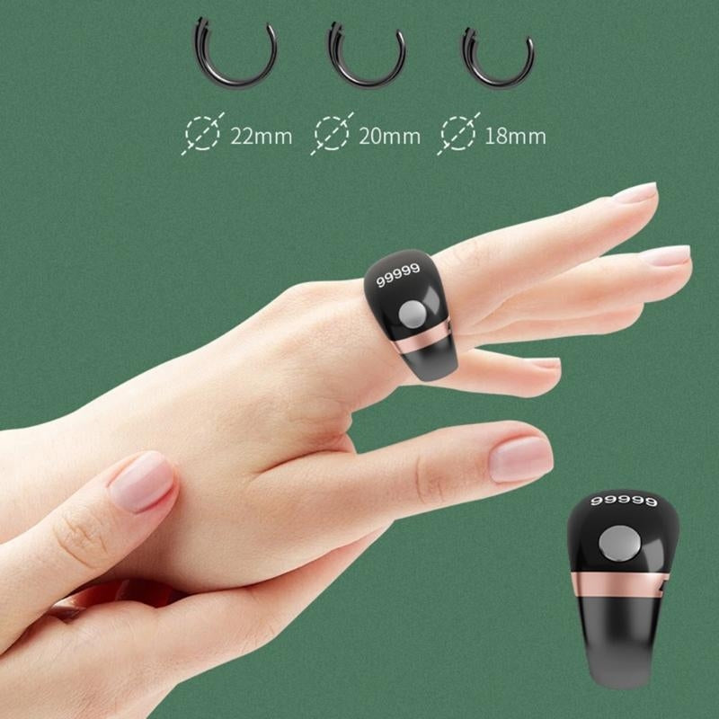 Smart Ring Point Marker Finger Counter, LCD Electronic Tally Counter for Sewing, Mini Stitch Row Counter Knitting Tool