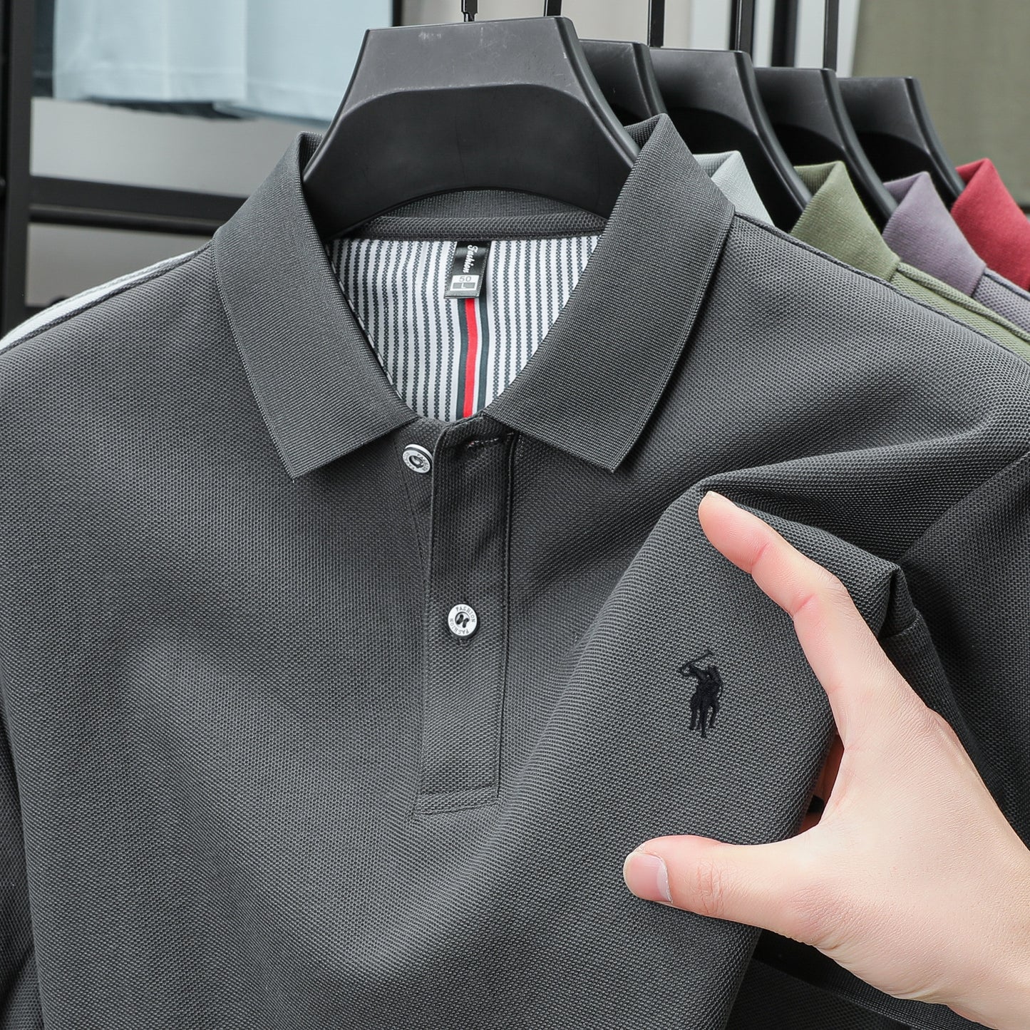 100% Pure Cotton Mens Short-Sleeved Polo Shirt Luxury Customized Business Top with Exquisite Embroidery, Summer Fashion