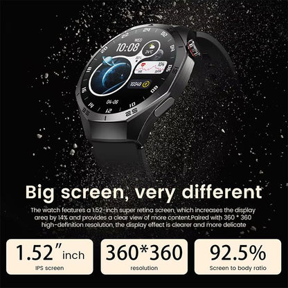Smart Watch for Men – AMOLED Display, GPS, Bluetooth Calling & Waterproof Fitness Tracker (2025 Edition)