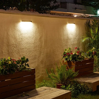 LED Solar Magnetic Wall Light Waterproof Outdoor Night Lights For Garden Patio Yard Dimmable LED Fo 1