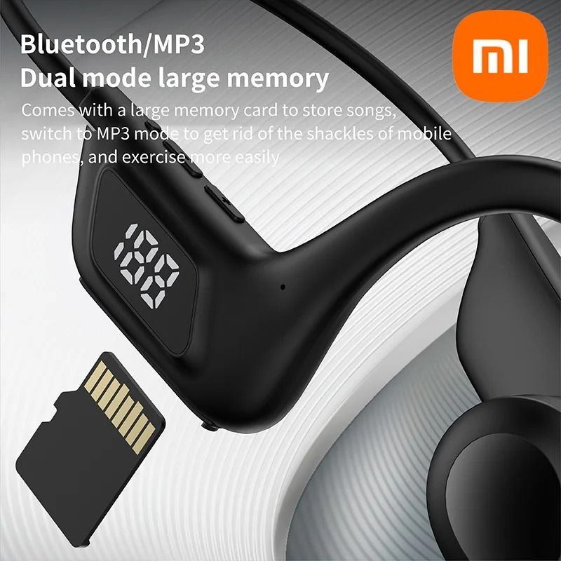Bone Conduction Wireless Earphones With Mic For Running Swimming And Sport Use 2