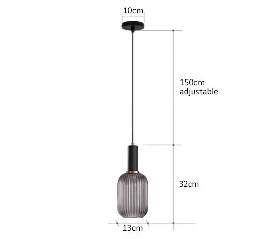 Retro Glass Pendant Light  Colorful E27 LED Hanging Lamp For Dining Room Living Room Or Bedside 9
