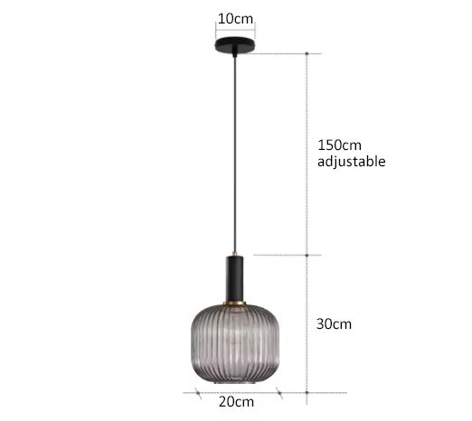 Retro Glass Pendant Light  Colorful E27 LED Hanging Lamp For Dining Room Living Room Or Bedside 10