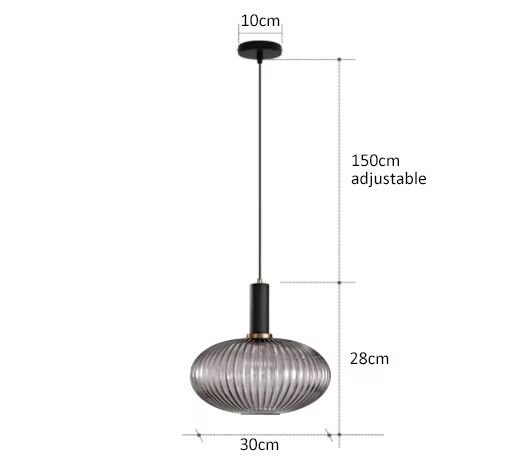 Retro Glass Pendant Light  Colorful E27 LED Hanging Lamp For Dining Room Living Room Or Bedside 11