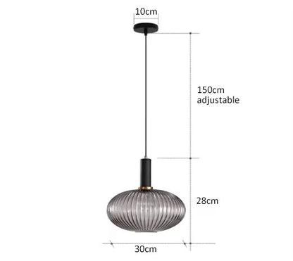 Retro Glass Pendant Light  Colorful E27 LED Hanging Lamp For Dining Room Living Room Or Bedside 11