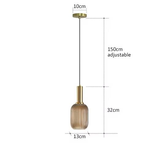 Retro Glass Pendant Light  Colorful E27 LED Hanging Lamp For Dining Room Living Room Or Bedside 15