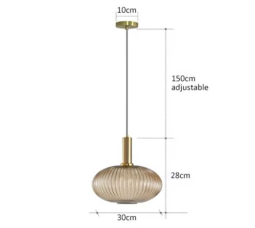 Retro Glass Pendant Light  Colorful E27 LED Hanging Lamp For Dining Room Living Room Or Bedside 17